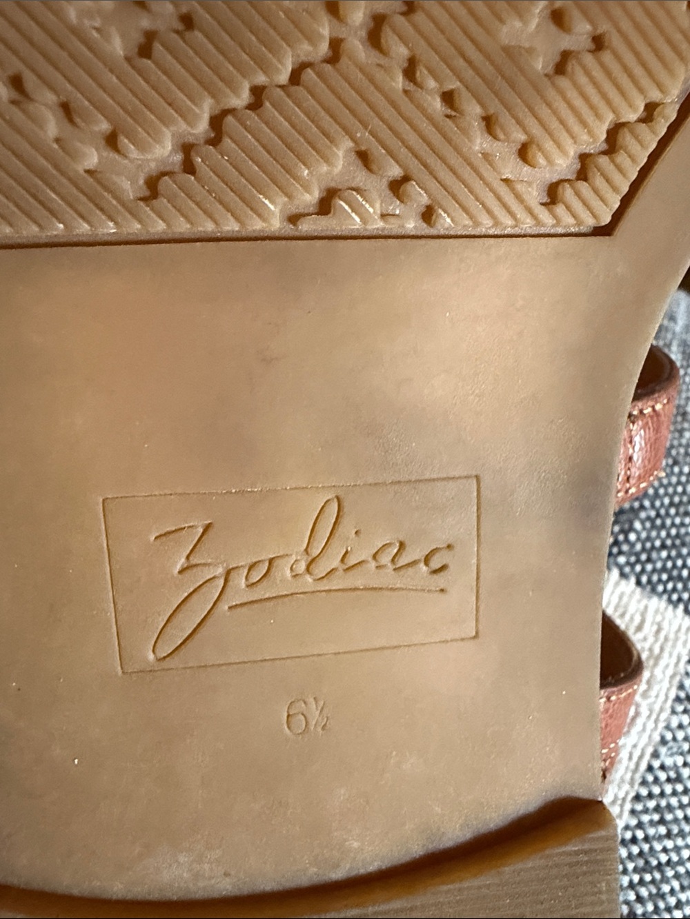 Zodiac Brown Leather Gladiator Sandals - Picture 3 of 6